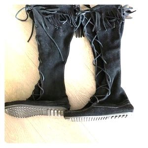 Minnetonka Front Lace Knee High Boot